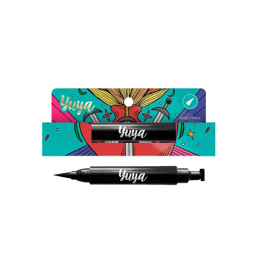 Delineador Negro Sello 2 en 1 Yuya