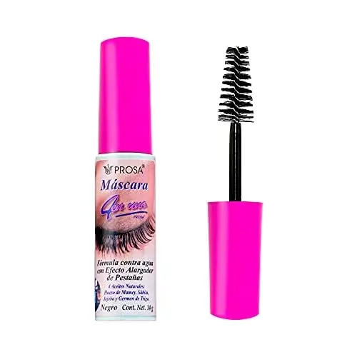 Mascara Efecto Alargador Color Negro Tapa Rosa Prosa