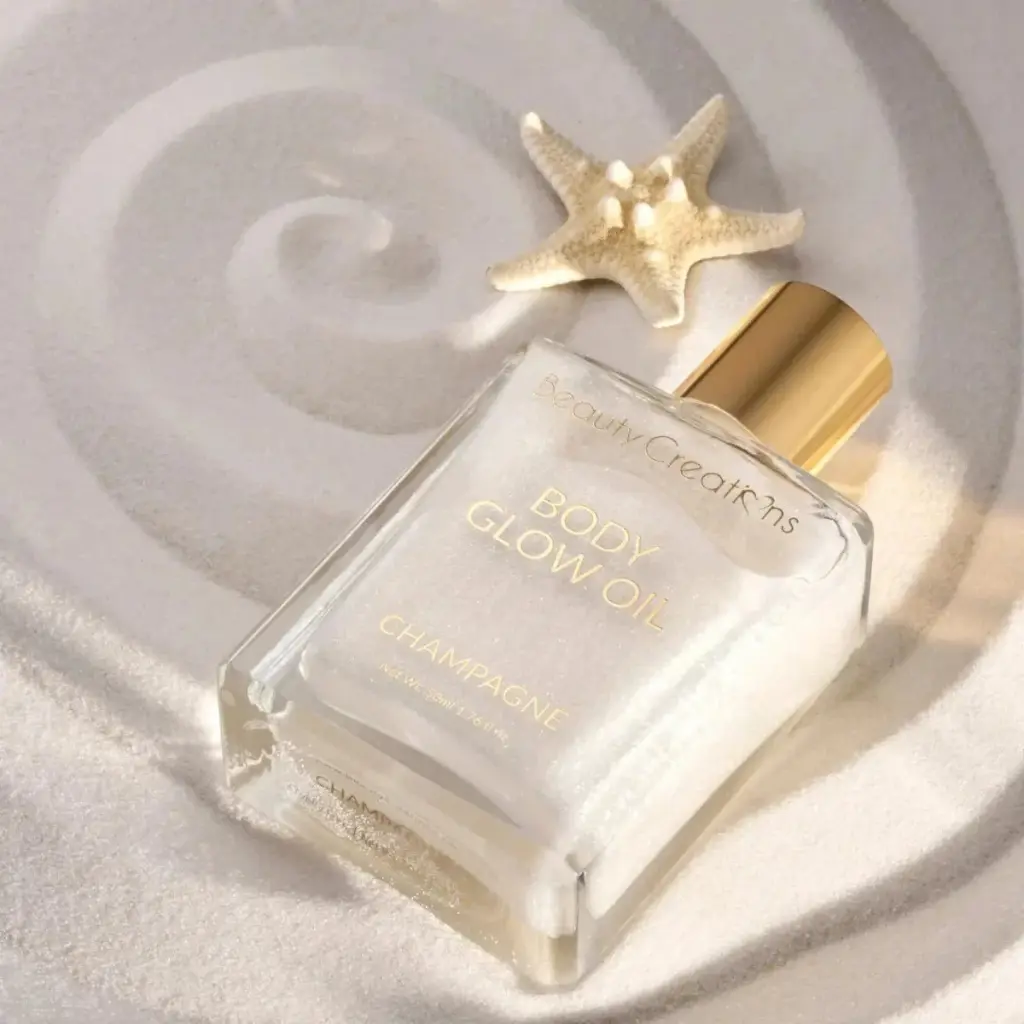 Aceite de Brillo Corporal  Body Glow Champagne  Beauty Creations