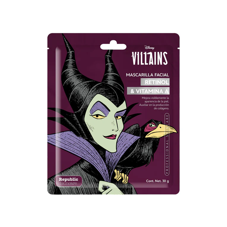 Mascarilla Facial Retinol & Vitamina A Malefica Disney