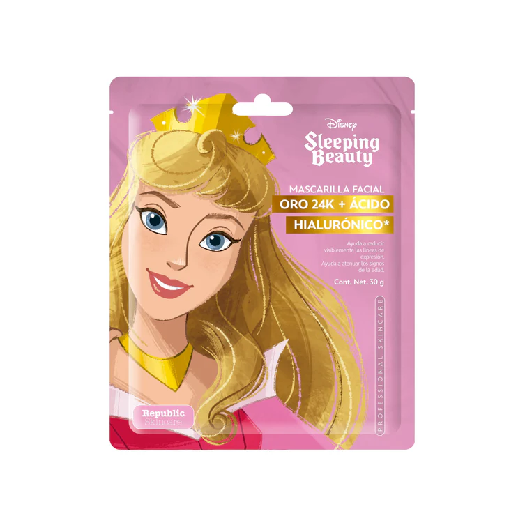 Mascarilla Facial Oro 24 K + Acido Hialuronico Bella Durmiente Disney