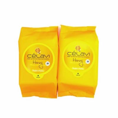 Celavi Makeup Remover Cleansing Wipes Removing Towelettes 2 Packs - 60 Sheets (Honey)