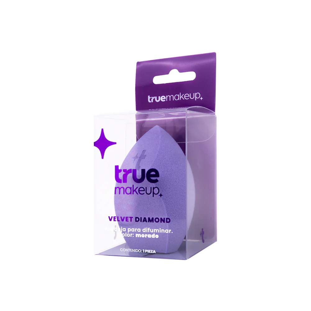 [TMEV02] Esponja Para Difuminar Morada Velvet Diamond True Makeup 