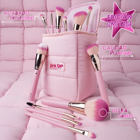 [PKCOSPUF] Pink Brushes Set 12 Piezas Pink Up