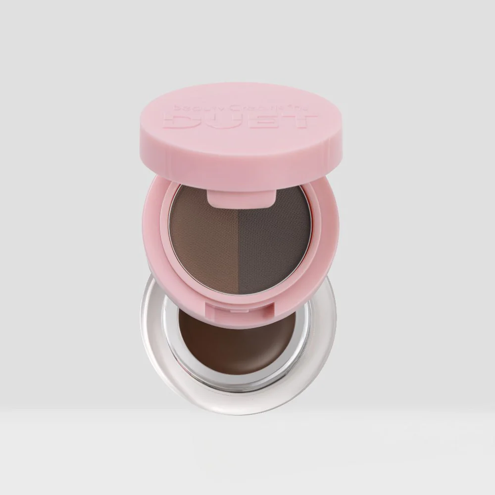 Duet 04 Medium Brown - Oscuro Subtono Calido Sombra para Cejas + Pomada Beauty Creations