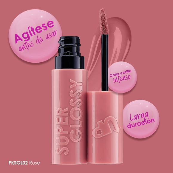 Labial Super Glossy Rose Pink Up
