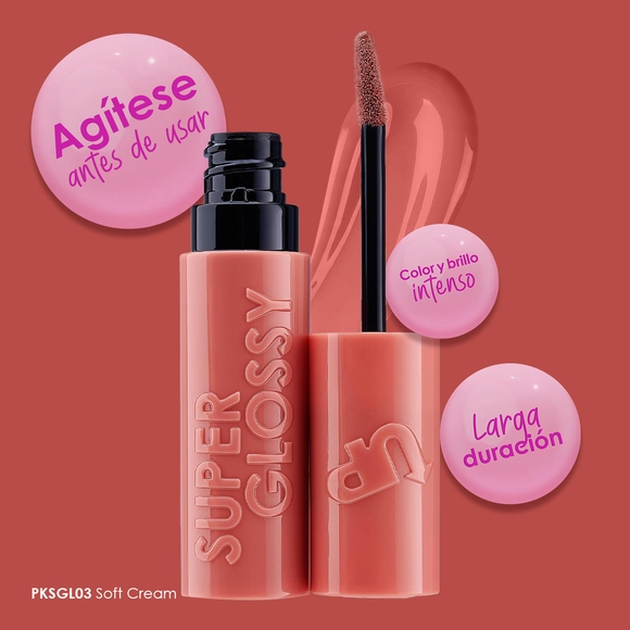 Labial Super Glossy Soft Cream Pink Up