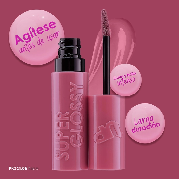 Labial Super Glossy Nice Pink Up