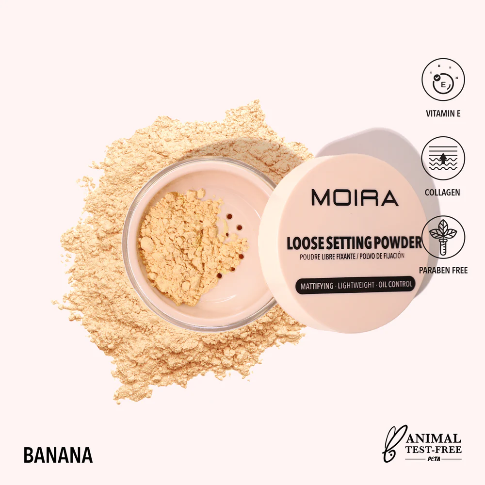 Polvo Fijador 002 Banana Loose Setting Powder Moira