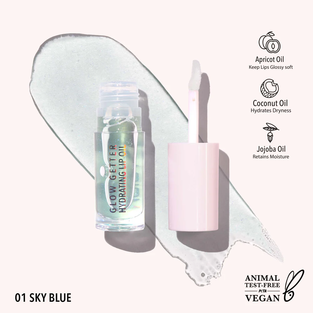 Glow Getter Sky Blue 001 Lip Oil Moira