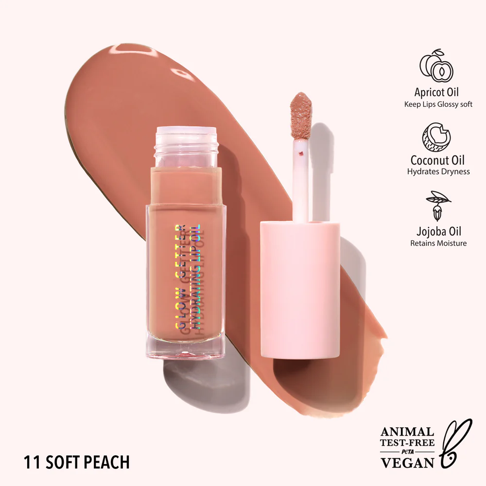 Glow Getter Soft Peach 011 Lip Oil Moira