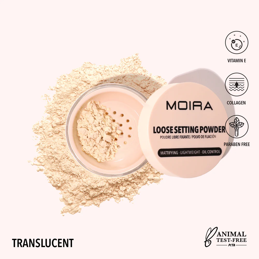 Polvo Fijador 001 Translucent Loose Setting Powder Moira