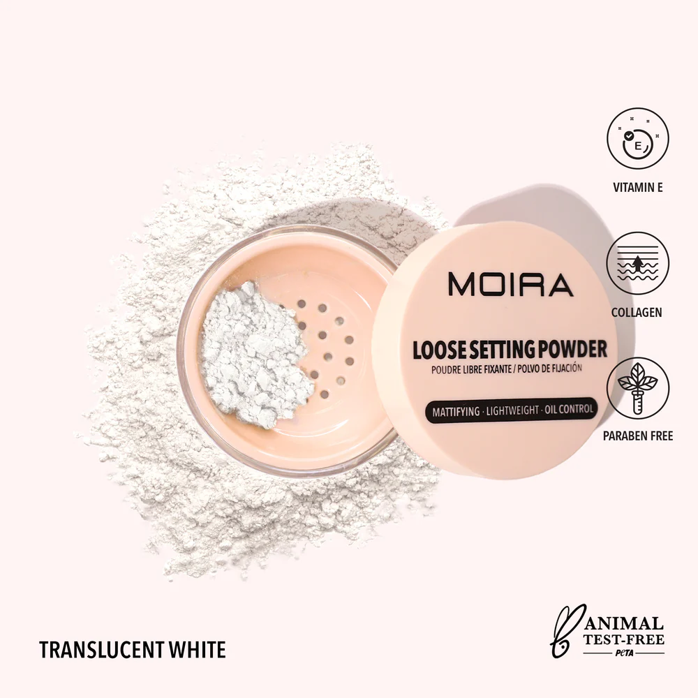 Polvo Fijador 007 Translucent White  Loose Setting Powder Moira